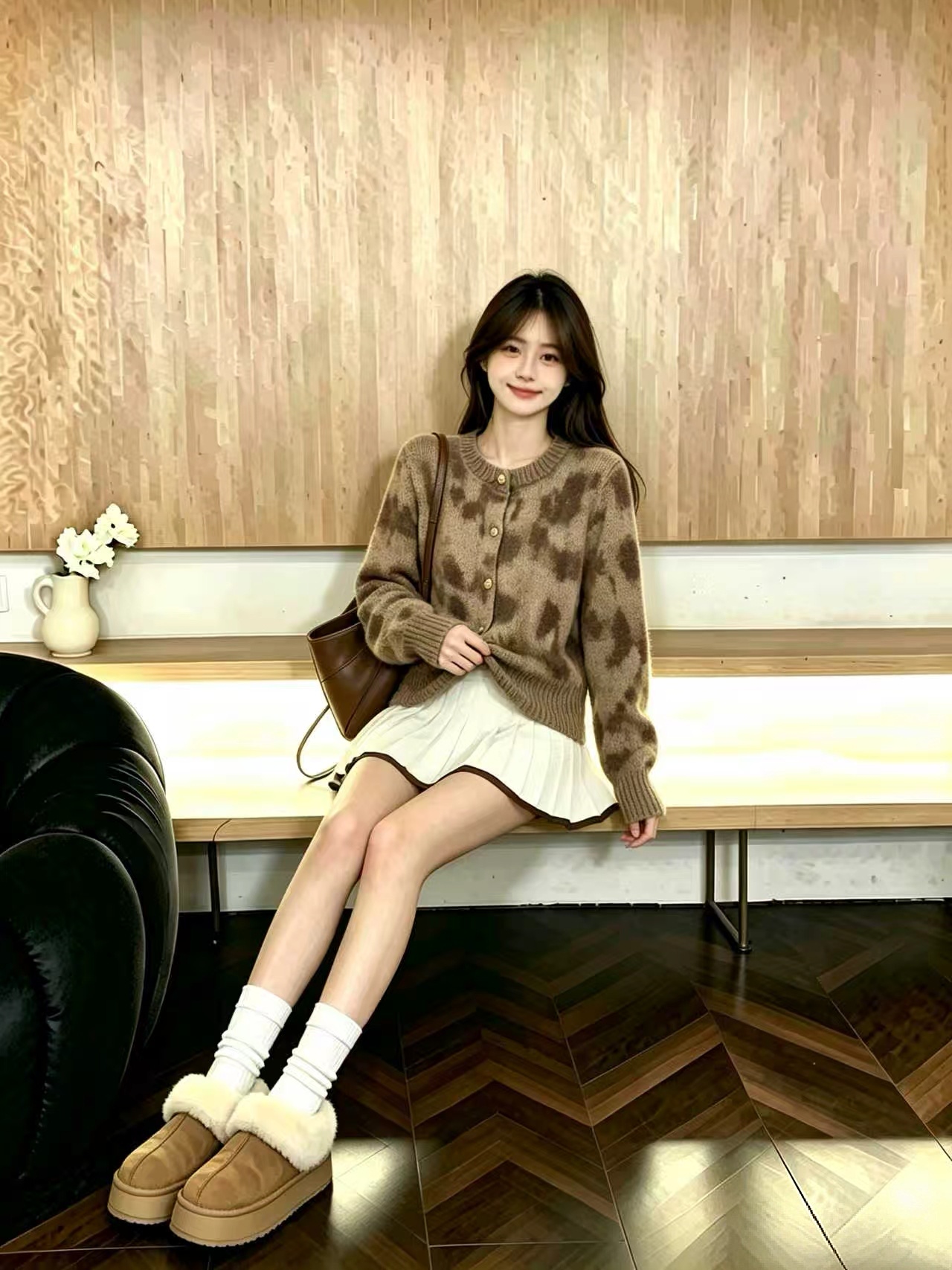 Women's Short Knit Cardigan Sweater Coat 2026 New Fall - Image 3